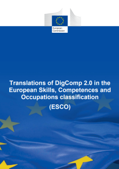 The front page of the internal publication in case repeating its title: Translations of DigComp 2.0 in the European Skills, Competences and Occupations classification