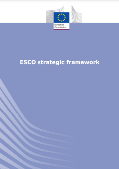 The front page of the internal publication in case repeating its title: ESCO strategic framework image